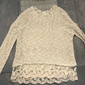 Lace bottom, sweater!